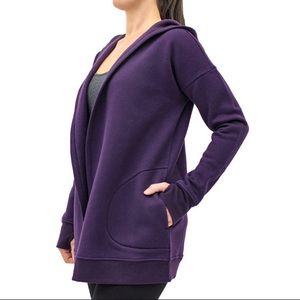 NEW Active Life Open Cardigan Hooded Sweatshirt Jacket Top Small